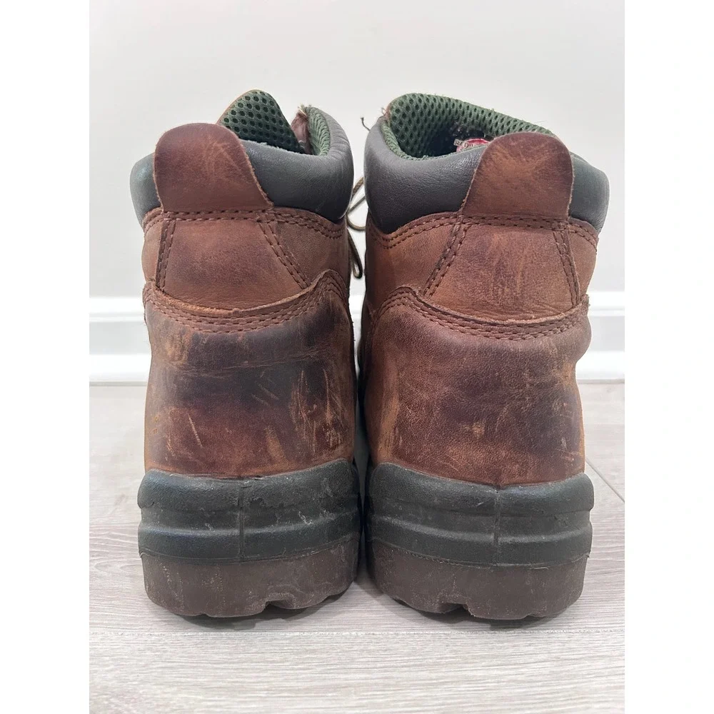 Red Wing King Toe Waterproof Work Wear Boots Mens 10 Safety Brown Leather